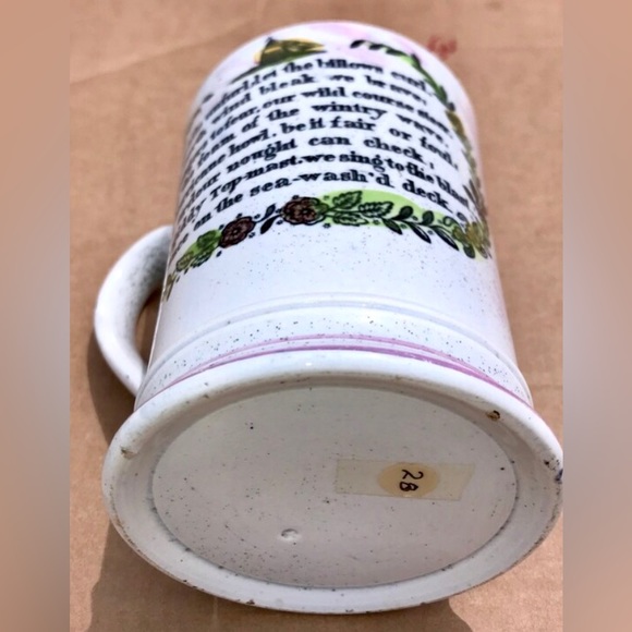 1796 Antique Pearl Pink Luster Transferware CAST IRON BRIDGE Frog Mug - Picture 6 of 8